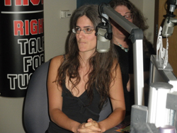 Jodi Netzer with Robin Frazier hiding behind the microphone!