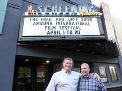 The Screening Room: Fred and Jeff in front of The Screening Room