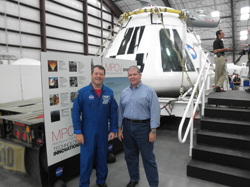 NASA in the Old Pueblo: Space Shuttle Astronaut Nicholas Patrick & Fred with the new Orion/MPCV Capsule