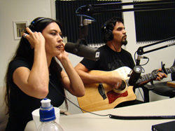 Paula & Daniel: Paula Catherine Valencia & Daniel Martin Diaz singing during the show.  You need to listen to the podcast!!!